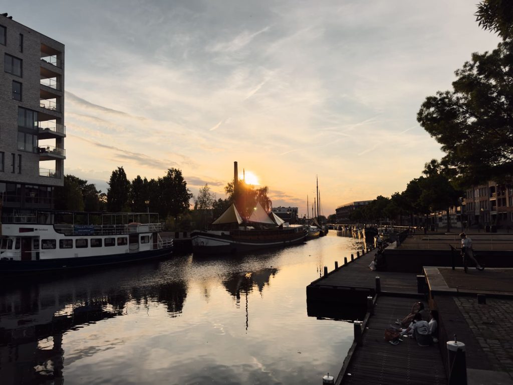 Ondergaande Zon Haven Amersfoort